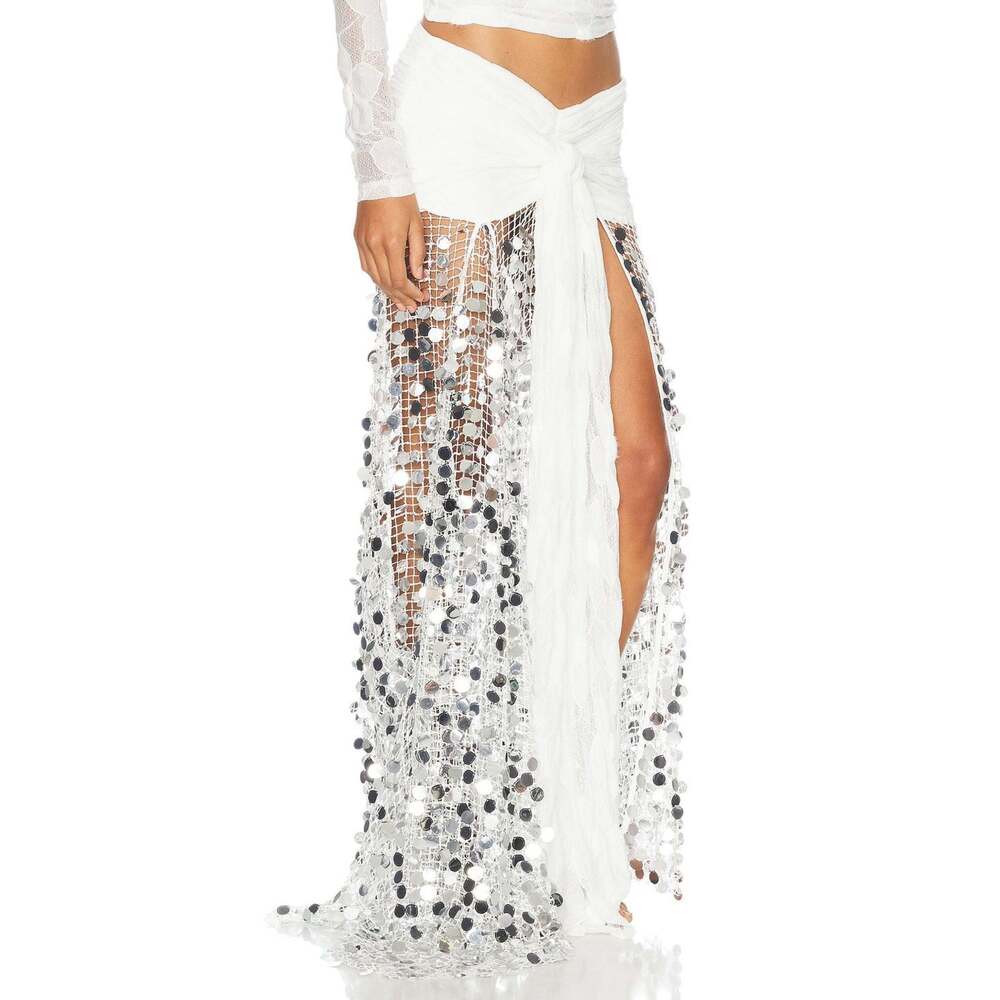 Siedres - Silvana Sequinned Knit Maxi Skirt - EU 38 - Picture 4 of 9